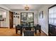 Dining area with round table, chairs, and sliding barn door at 4246 Antler Se Trl, Smyrna, GA 30082