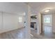 Newly renovated basement kitchen with stainless steel appliances and vinyl flooring at 4639 Hardwood Rd, Stone Mountain, GA 30083