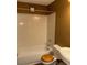 Clean bathroom with a tub and shower combination at 3668 Deer Springs Pkwy, Ellenwood, GA 30294