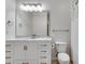 Clean bathroom with white vanity and shower at 1122 Westchester Ne Rdg, Atlanta, GA 30329