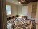 View of a bedroom with patterned tile floor and built-in shelving at 915 Lake Dr, Snellville, GA 30039