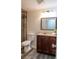 Bathroom with wood vanity and walk-in shower at 1280 W Peachtree Nw St # 914, Atlanta, GA 30309
