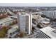 High-rise building aerial view, showcasing its location and surrounding cityscape at 215 Piedmont Ne Ave # 1905, Atlanta, GA 30308