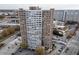 High-rise building aerial view, showcasing its location and surrounding cityscape at 215 Piedmont Ne Ave # 1905, Atlanta, GA 30308