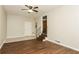 Living room with hardwood floors and ceiling fan at 425 Fort Ne St, Marietta, GA 30060