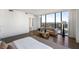 Spacious bedroom with hardwood floors and city views at 3107 Peachtree Ne Rd # 1502, Atlanta, GA 30305