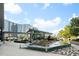 Upscale outdoor patio with fire pit and modern seating at 3107 Peachtree Ne Rd # 1502, Atlanta, GA 30305