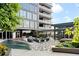 Elegant outdoor patio with fire pit and modern seating at 3107 Peachtree Ne Rd # 1502, Atlanta, GA 30305