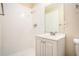 Clean bathroom with white vanity and shower at 3661 Collins Dr, Douglasville, GA 30135