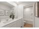 Double vanity bathroom with a tub shower combo at 4191 Viola Pl, Atlanta, GA 30349