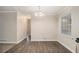 Dining room with wood-look flooring and a chandelier at 796 Vanderbilt Nw Ct, Atlanta, GA 30318