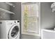 Laundry room with washer, dryer, and extra shelving at 850 Piedmont Ne Ave # 1503, Atlanta, GA 30308