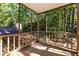 Relaxing screened porch overlooking a lush wooded area at 123 Cherry St, Roswell, GA 30075