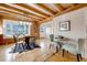 Dining area with hardwood floors and rustic wooden table and chairs at 923 Pine Cir, Woodstock, GA 30189