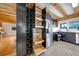 Wine storage and pull out shelving in a modern kitchen at 923 Pine Cir, Woodstock, GA 30189