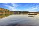 Scenic lakefront view with calm water and fall foliage at 923 Pine Cir, Woodstock, GA 30189