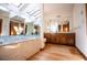 Main bathroom with skylights and double vanity at 4771 Cool Springs Rd, Winston, GA 30187