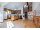 Open kitchen with island and wood cabinets at 4771 Cool Springs Rd, Winston, GA 30187