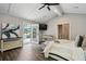 Main bedroom with access to backyard and modern decor at 2440 Emerald Dr, Jonesboro, GA 30236