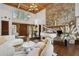 Spacious living room with stone fireplace, high ceilings, and ample natural light at 2440 Emerald Dr, Jonesboro, GA 30236
