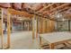 Unfinished basement area with ample space and workbench at 727 Pear Grove Pl, Marietta, GA 30066