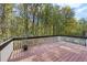 Wooden deck overlooking a wooded area at 727 Pear Grove Pl, Marietta, GA 30066