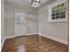 Bright dining area with hardwood floors and exterior access at 1642 Cecilia Se Dr, Atlanta, GA 30316