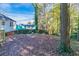 Wooded backyard with a fenced perimeter at 2076 Scarbrough Dr, Stone Mountain, GA 30088
