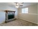 Finished basement recreation area with a stone fireplace at 2076 Scarbrough Dr, Stone Mountain, GA 30088