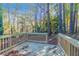 Wooden deck overlooking a wooded backyard at 2076 Scarbrough Dr, Stone Mountain, GA 30088