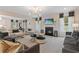 Open concept living room with fireplace and kitchen views at 236 Ruthe Cvs, Locust Grove, GA 30248