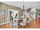 Elegant dining room with hardwood floors and access to backyard at 345 Devereux Downs, Roswell, GA 30075