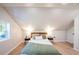 Bright bedroom with light walls and a rustic wood headboard at 335 4Th Ne St, Atlanta, GA 30308