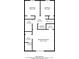 Three-bedroom home floor plan showcasing bedrooms, bathrooms, and laundry at 5382 Kemper Pl, Stone Mountain, GA 30088