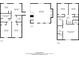 Three-story home floor plan with three bedrooms, and multiple bathrooms at 5382 Kemper Pl, Stone Mountain, GA 30088