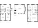 Three-story home floor plan, three bedrooms, multiple baths and kitchen at 5382 Kemper Pl, Stone Mountain, GA 30088