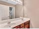 Bathroom with double sinks, vanity, and access to shower at 2555 Flat Shoals Rd # 1801, Atlanta, GA 30349
