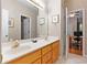 Double vanity bathroom with good storage at 7802 Bamby Rd, Cumming, GA 30041