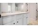 Double vanity bathroom with white cabinets at 2291 Elise Way, Hampton, GA 30228