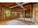 Unfinished basement with framed walls and concrete floor at 230 Wessex Ct, Atlanta, GA 30328