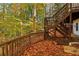 Wooden deck with stairs leading to backyard at 230 Wessex Ct, Atlanta, GA 30328