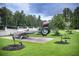 Private helipad situated on the property's lush lawn at 1513 Jones Rd, Roswell, GA 30075