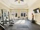 Home gym with weight machines, mats, and a punching bag at 1513 Jones Rd, Roswell, GA 30075