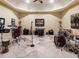 Music room with a drum set, keyboard, and other musical instruments at 1513 Jones Rd, Roswell, GA 30075