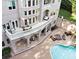 Elevated view of a luxurious pool and spacious patio area at 1513 Jones Rd, Roswell, GA 30075