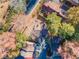Aerial view of house and surrounding neighborhood, showcasing landscaping and community features at 111 Swanton Hill Ct, Decatur, GA 30030