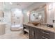 Updated bathroom with granite vanity and soaking tub at 111 Swanton Hill Ct, Decatur, GA 30030