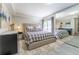Spacious bedroom with plush bed and private access to backyard at 111 Swanton Hill Ct, Decatur, GA 30030