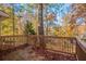 Wooden deck overlooking a wooded area at 2840 Trotters Pointe Dr, Snellville, GA 30039