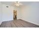 Spacious bedroom with ceiling fan and hardwood floors at 3777 Peachtree Ne Rd # 1538, Brookhaven, GA 30319